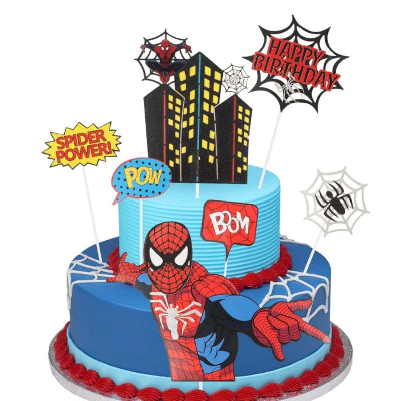 Topo de bolo Homem Aranha - kit com 7 imagens