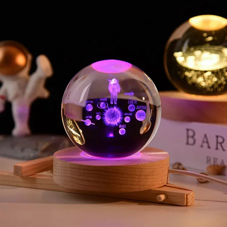 Esfera Decorativa em Cristal 3D
