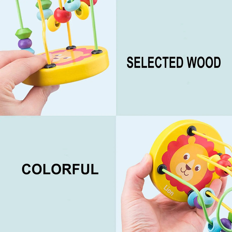 Brinquedo de madeira labirinto educacional montessori