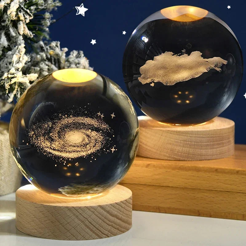 Esfera Decorativa em Cristal 3D