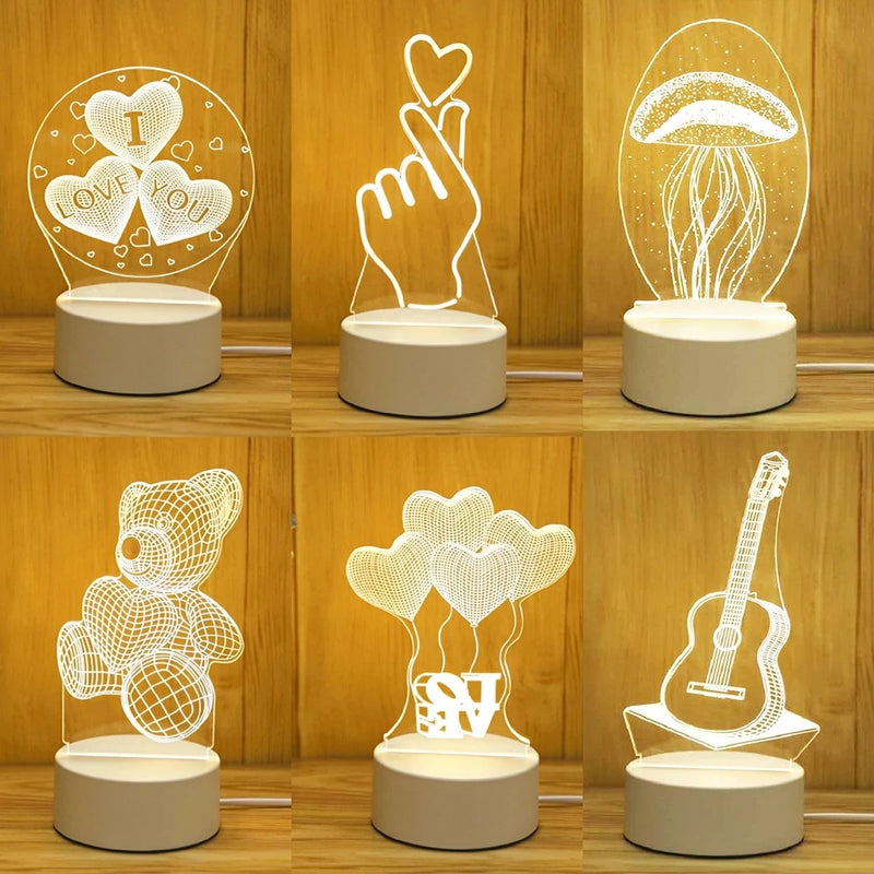 Luminária 3D - Decoração com Elegância e Iluminação
